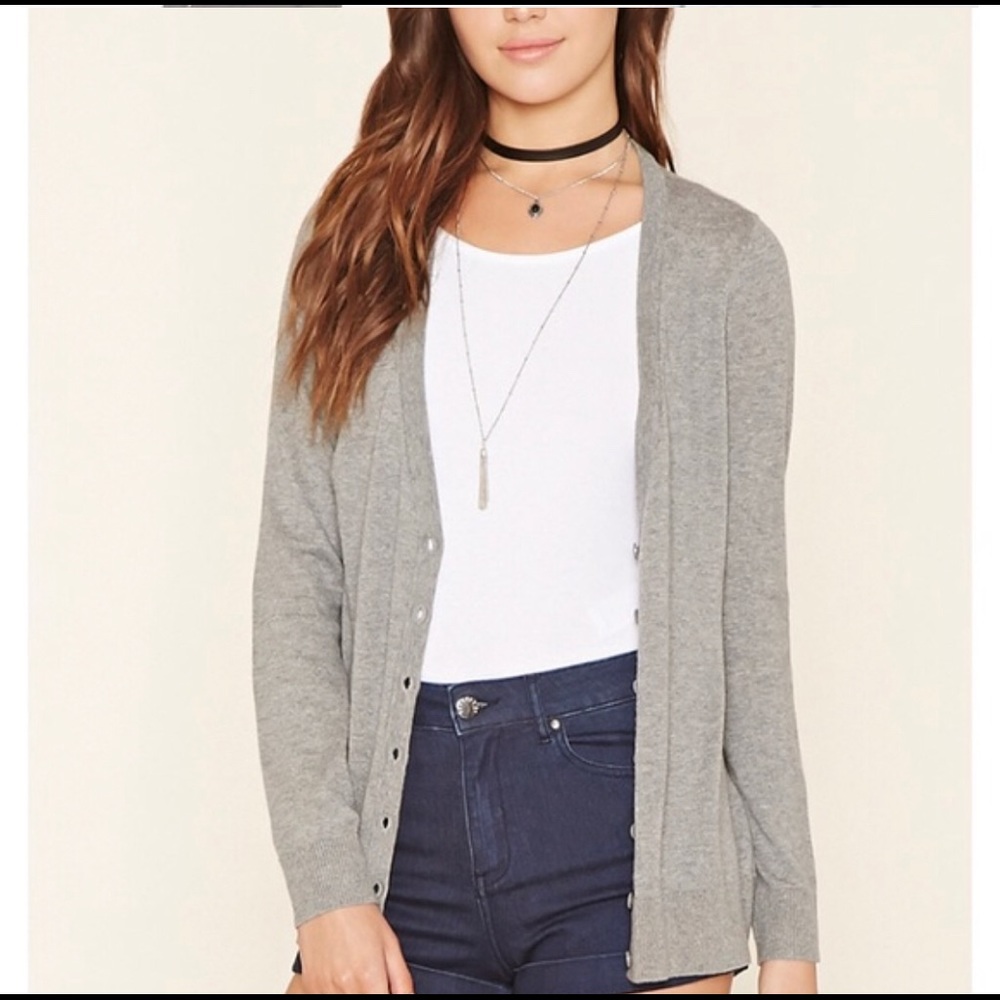 Grey cardigan